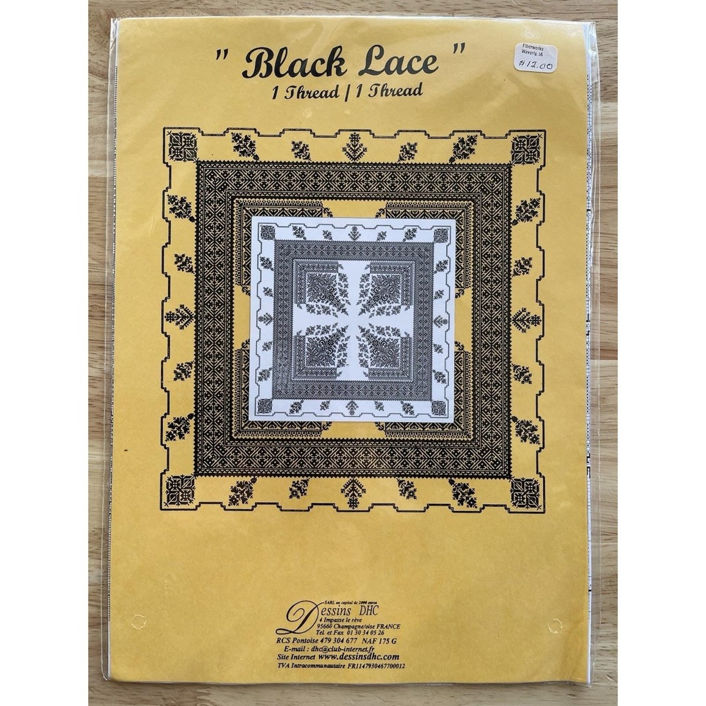 Dessins DHC Stitching BLACK LACE Cross‎ Stitch NEEDLEPOINT Pattern